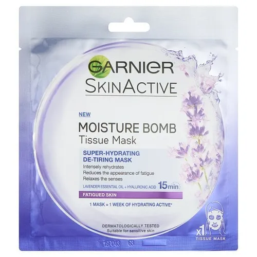 Garnier Moisture Bomb, Lavender Sheet Mask [Moisture + Relaxing, Super Hydrating Detiring Mask] (Nawilżająca maska na tkaninie lawendowa) - 2