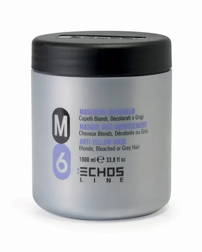 Echos Line M6 Anti - Yellow Mask For Blonde, Bleached And Grey Hair (Maska do włosów blond, rozjaśnianych i siwych przeciw żółtym tonom)