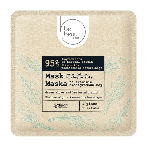 bebeauty Maska na tkaninie biodegradowalnej  `Zielone algi z kwasem hialuronowym`