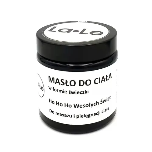 La-Le Masło do ciała w formie świeczki `Ho Ho Ho Wesołych Świąt`