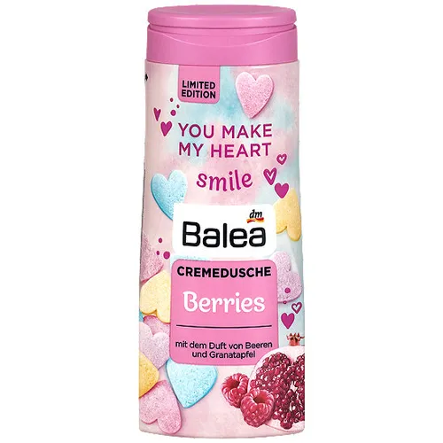 Balea You Make Me Heart Smile Berries Cremedusche (Żel pod prysznic o zapachu malin i granatu (stara wersja))