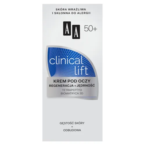 AA Clinical Lift 50+, Krem pod oczy regeneracja + jędrność