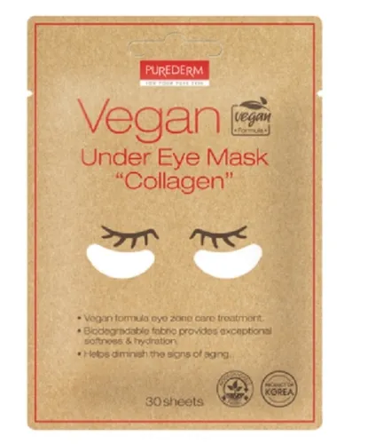 Purederm Vegan Under Eye Pads Collagen (Płatki kolagenowe pod oczy)