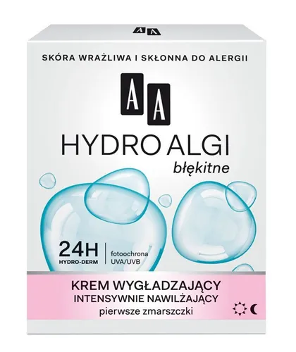 AA Hydro Algi Błękitne, Krem wygładzający intensywnie nawilżający