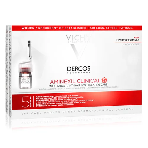 Vichy Dercos, Aminexil Clinical 5 Multi-target Anti-Hair Loss Care (Kuracja przeciw wypadaniu włosów o kompleksowym działaniu dla kobiet) - 2