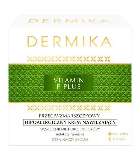 Dermika Vitamin P Plus, Przeciwzmarszczkowy krem nawilżający do cery naczynkowej (nowa wersja) - 2