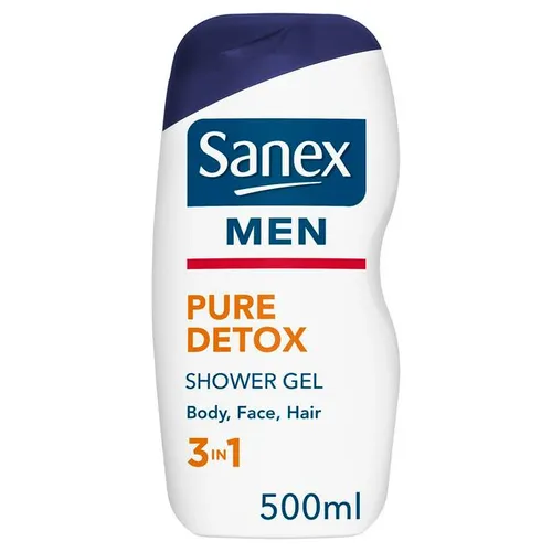 Sanex Men, Pure Detox 3 in 1 Shower Gel (Żel pod prysznic dla mężczyzn)