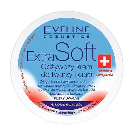 Eveline Cosmetics Extra Soft, Odżywczy krem do twarzy i ciała do każdego rodzaju skóry