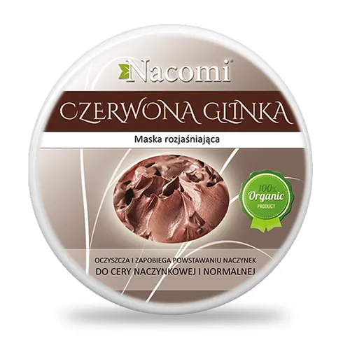 Nacomi Czerwona glinka, maska do cery naczynkowej - 2