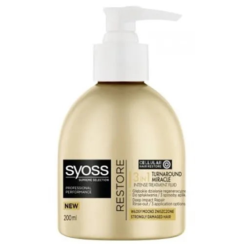 Syoss Supreme Selection, Restore, 3 in 1 Turnaround Miracle (Fluid regeneracyjny 3 w 1)