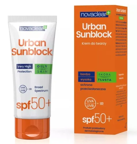 Novaclear Urban Sunblock, Oily Skin SPF50+ (Krem ochronny do twarzy skóra tłusta)