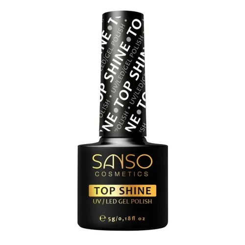 Sanso Top Shine UV/Led Gel Polish (Połyskujący top do lakieru hybrydowego)