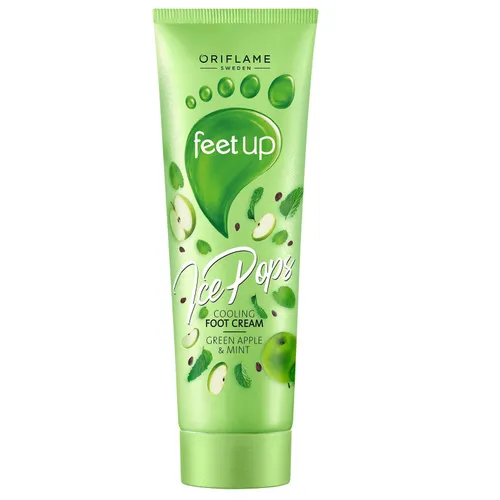 Oriflame Feet Up, Ice Pops, Cooling Foot Cream (Chłodzący krem do stóp z zielonym jabłkiem i miętą)