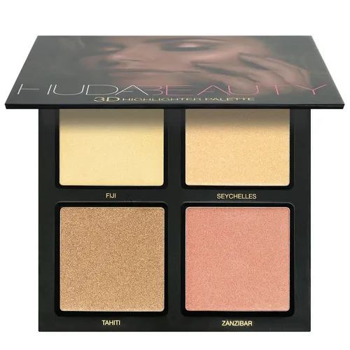 Huda Beauty 3D Highlighter Palette (Paleta 2 rozświetlaczy, różu i bronzera)
