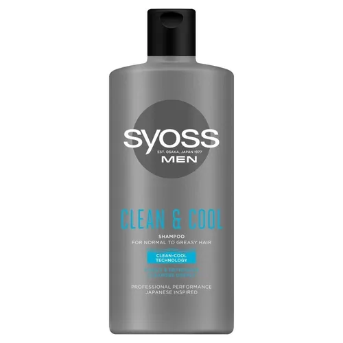 Syoss Men, Clean & Cool, Szampon do włosów normalnych i  szybko przetłuszczających się - 1