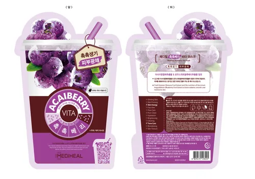 Mediheal Vita, Acaiberry Mask (Maska energizująco-tonizująca z jagodami acai) - 2