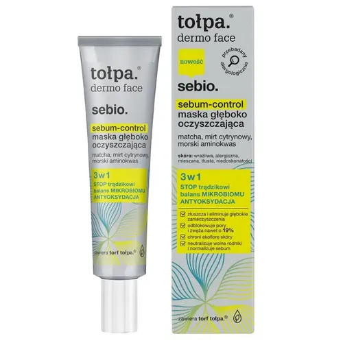 Tołpa Dermo Face Sebio, Sebum-control, Maska głęboko oczyszczająca