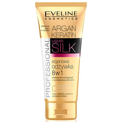Eveline Cosmetics Argan + Keratin, Arganowa odżywka do włosów 8 w 1