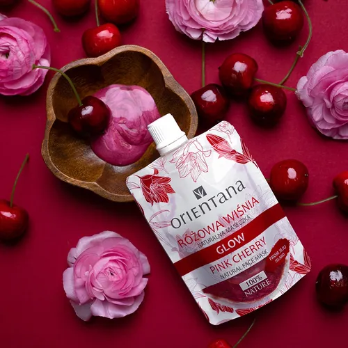 Orientana Glow Pink Cherry Natural Facial Mask (Naturalna maseczka do twarzy `Różowa wiśnia`) - 2