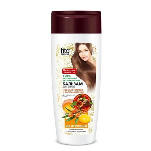 Fitokosmetik Balsam do włosów żółtkowy z olejem rokitnikowym i proteinami mleka