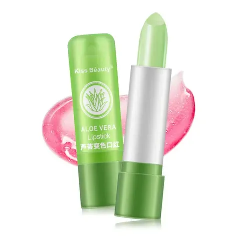 Kiss Beauty Hydrating Aloe Vera Gel Lipstick (Aloesowa pomadka nawilżająca zmieniająca kolor)