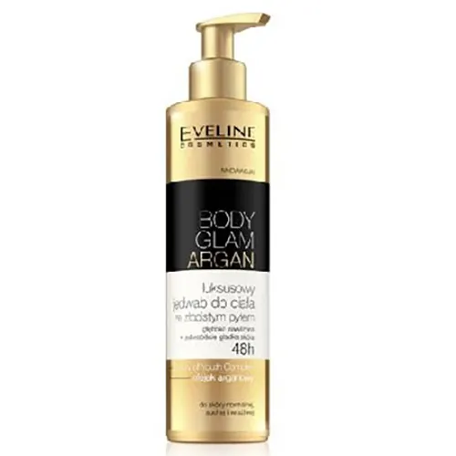 Eveline Cosmetics Body Glam Argan, Luksusowy jedwab do ciała ze złocistym pyłem