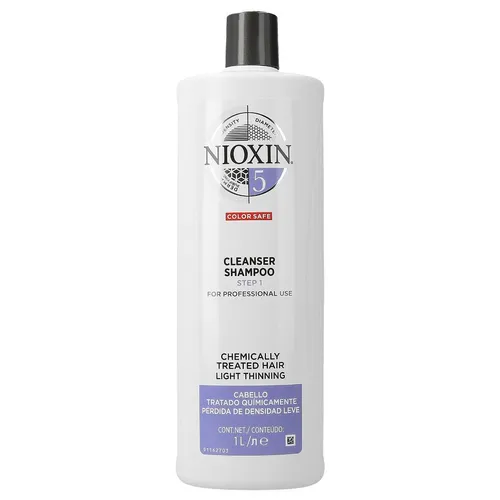 Nioxin System 5, Cleanser Shampoo (Szampon oczyszczający  do włosów po zabiegach chemicznych z niewielką skłonnością do wypadania)
