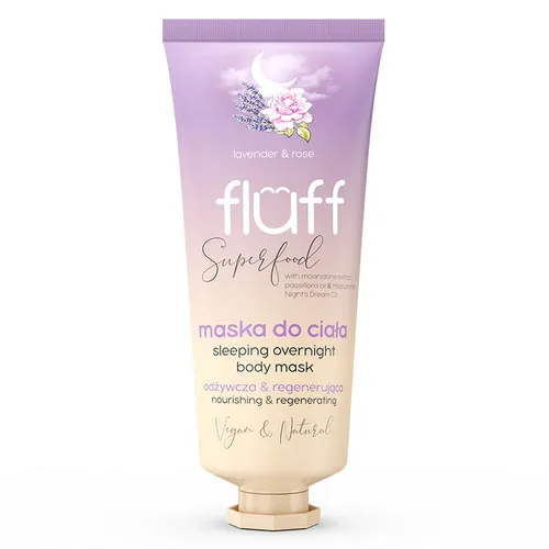 Fluff Superfood, Sleeping Overnight Body Mask Lavender & Rose (Maska do ciała na noc `Lawenda i Róża`)