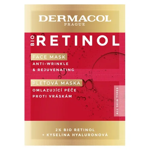 Dermacol Anti-Wrinkle & Rejuvenating, Bio Retinol Face Mask (Maseczka do twarzy z bio retinolem)