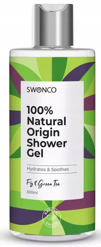 Swonco 100% Natural Origin Shower Gel Fig & Green Tea (Żel pod prysznic i do kąpieli)
