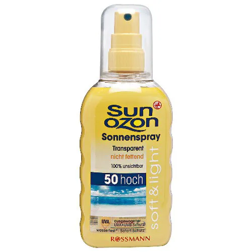 SunOzon Soft & Light Transparent Sonnenspray SPF 50 (Transparentny spray do opalania)