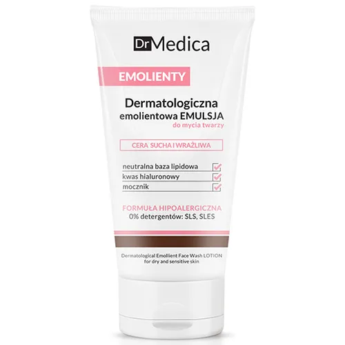 Bielenda Dr Medica Emolienty, Dermatologiczna emolientowa emulsja do mycia twarzy cera sucha i wrażliwa