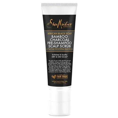 Shea Moisture African Black Soap Bamboo Charcoal, Pre-Shampoo Scalp Scrub (Scrub do skóry głowy)