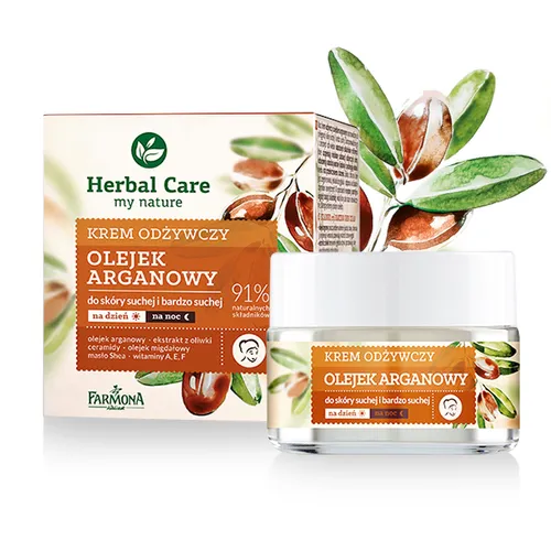 Herbal Care Krem odżywczy do skóry suchej i bardzo suchej `Olejek arganowy` (nowa wersja)