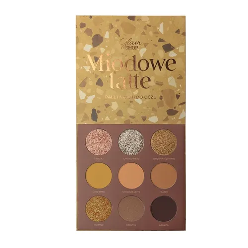 Glam Shop Kolekcja kawowa, GlamBOX, Paleta cieni do oczu 'Miodowe Latte'