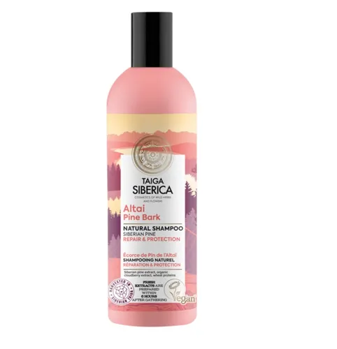 Natura Siberica Taiga Siberica, Altai Pine Bark Natural Shampoo (Wegański szampon do włosów z ałtajską sosną `Odbudowa i ochrona`)
