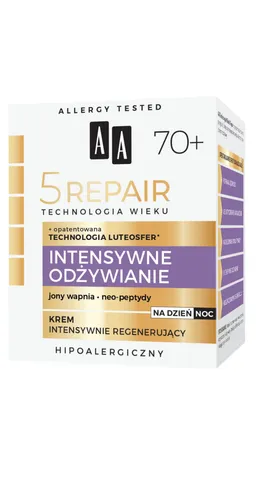 AA 5 Repair Technologia Wieku, Intensywne odżywianie, Krem intensywnie regenerujący 70+