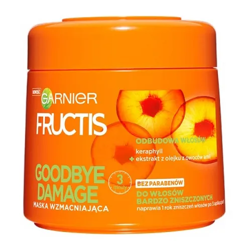 Garnier Fructis, Goodbye Damage, Maska wzmacniająca do włosów bardzo zniszczonych (nowa wersja)