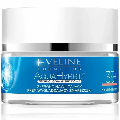 Eveline Cosmetics Aqua Hybrid, Głęboko nawilżający krem wygładzający zmarszczki 35+ dzień/noc