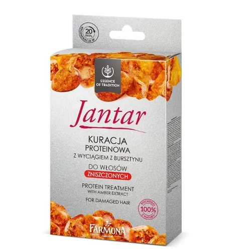 Jantar Kuracja proteinowa do włosów zniszczonych