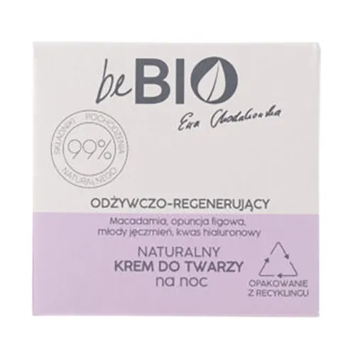 beBIO Naturalny krem do twarzy odżywczo – regenerujący na noc