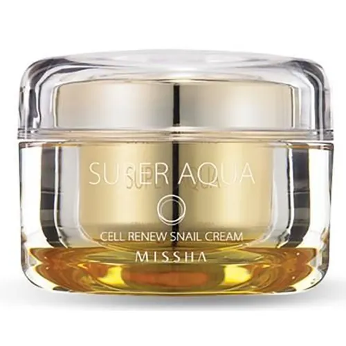 Missha Super Aqua, Cell Renew Snail Cream (Krem ze śluzu ślimaka i roślinnymi komórkami macierzystymi)