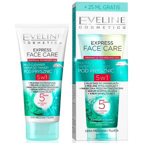 Eveline Cosmetics Express Face Care, Krem do demakijażu twarzy pod prysznic 5 w 1