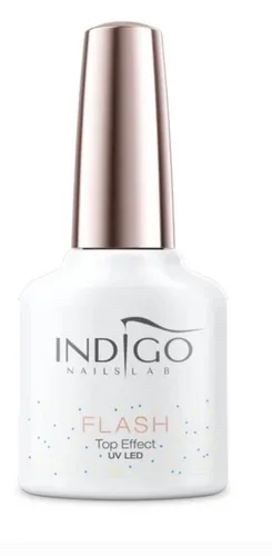 Indigo Nails Lab Top Effect Flash UV Gel (Top hybrydowy z drobiną)