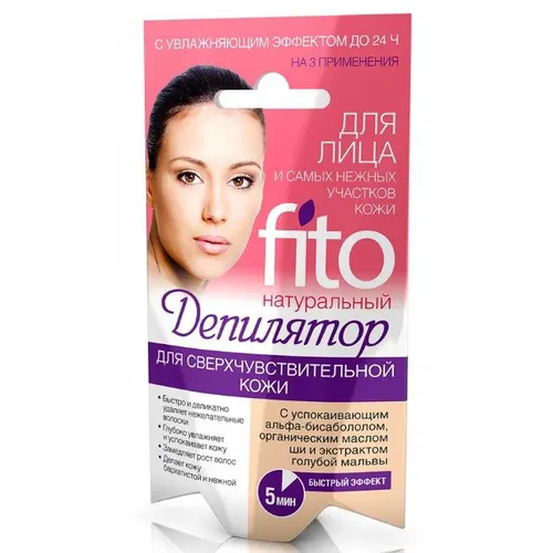 Fitokosmetik Naturalny krem do depilacji twarzy i delikatnych obszarów skóry