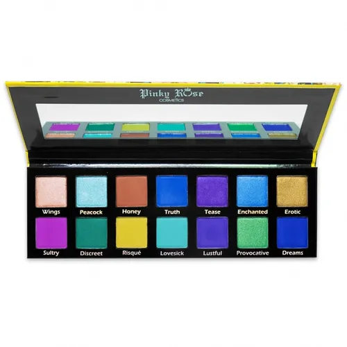 Pinky Rose Cosmetics Exotic Peacock Eyeshadow Palette (Paleta 14 cieni do powiek) - 1