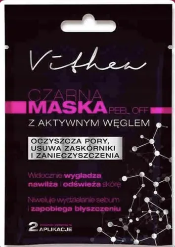 Vithea Czarna maska peel off z aktywnym węglem