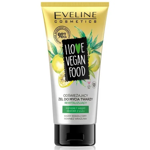 Eveline Cosmetics I Love Vegan Food, Odświeżający żel do mycia twarzy rewitalizujący