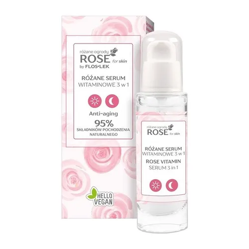 Floslek Rose For Skin by Floslek, Różane serum witaminowe 3 w 1