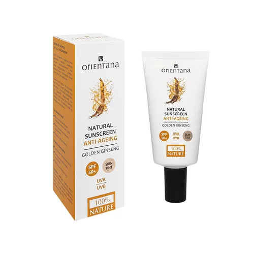 Orientana Natural Sunscreen Anti-ageing Golden Ginseng SPF 50 UVA/UVB Skin Tint (Krem do twarzy złoty żeń-szeń SPF 50+) - 2